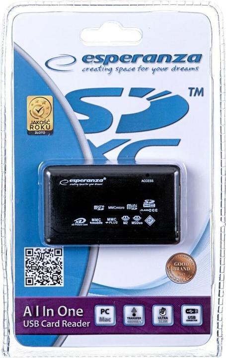 Actual product image Esperanza EA117 Card reader USB 2.0 (USB)