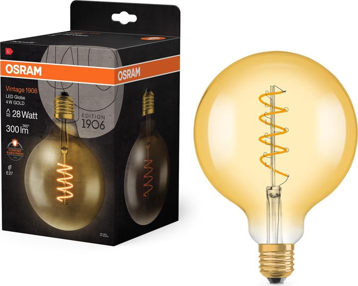 Produktbild Osram Vintage 1906 Led Classic Globe (E27, 5 W, 250 lm, 1 x, G)