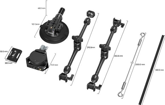 Immagine prodotto SmallRig Kit di supporto per telecamera a ventosa SC-15K (Accessori video vari)
