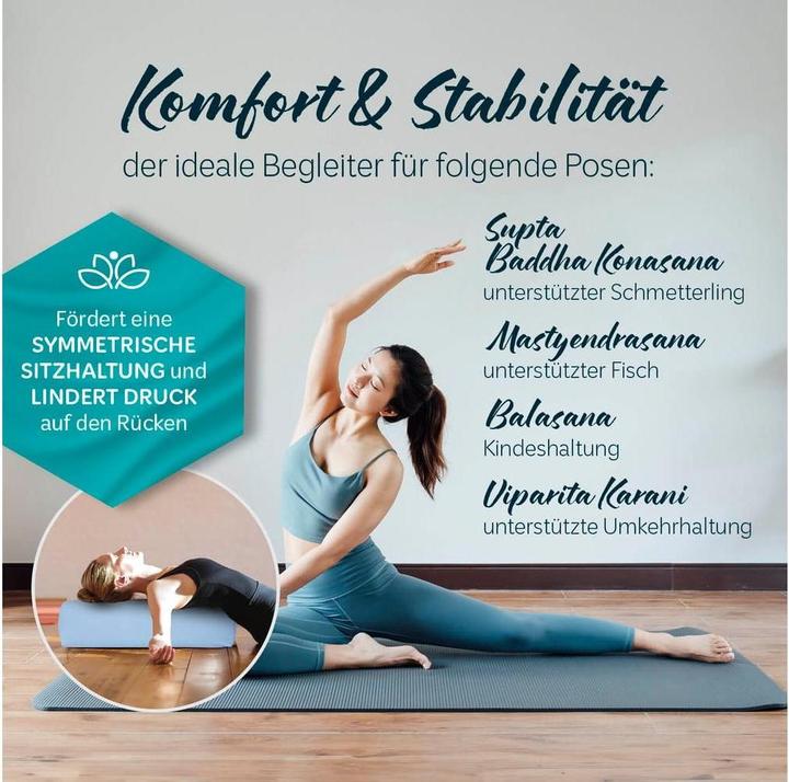 Immagine prodotto DoYourSports Cuscino Yoga Bolster Paravati (13 cm)