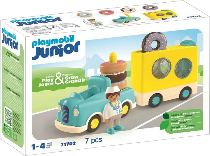 Produktbild Playmobil Verrückter Donut Truck mit Stapel- und Sortierfunktion (71702, Playmobil Junior)