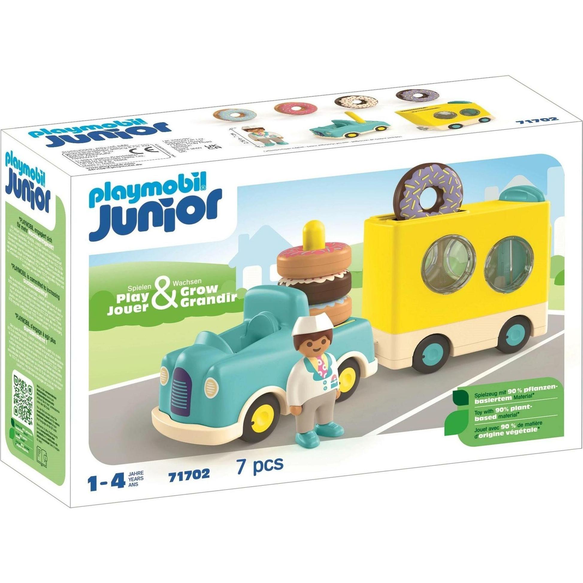 Playmobil Verrückter Donut Truck mit Stapel- und Sortierfunktion (71702, Playmobil Junior)