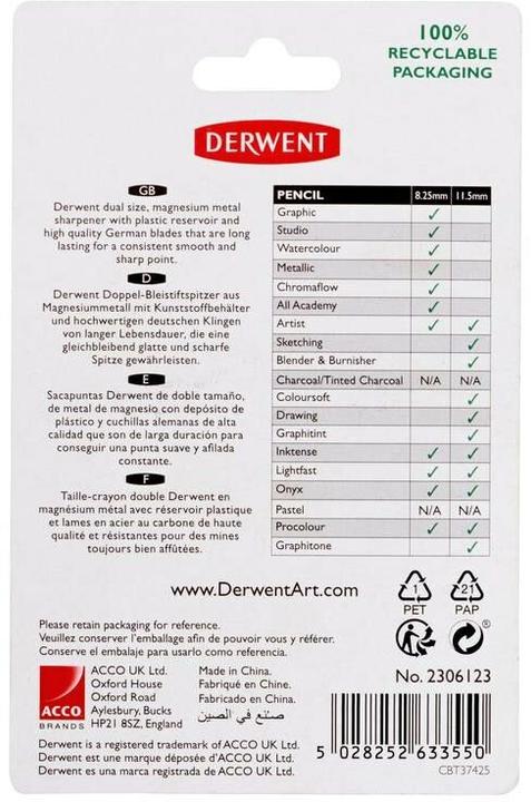 Produktbild Derwent Doppelloch-Anspitzer