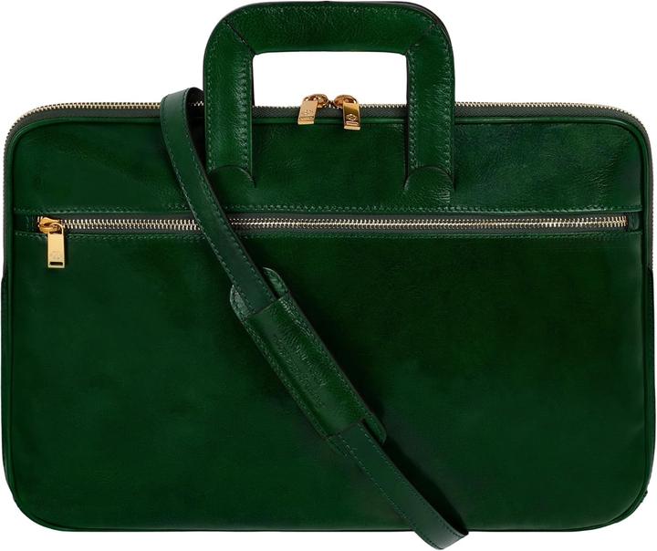 Actual product image Time Resistance Leather Messenger Bag