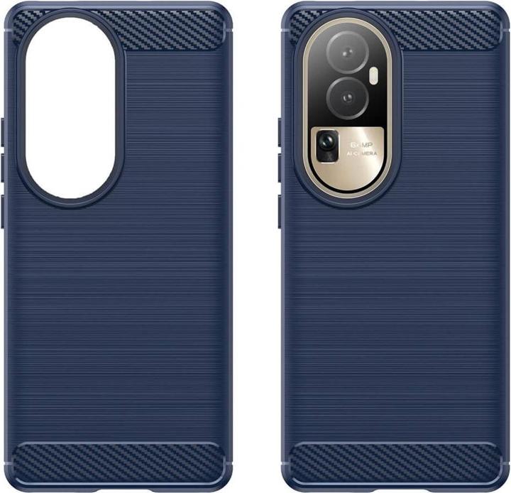 Immagine prodotto Cover-Discount OPPO Reno 10 / 10 Pro - Cover Metal Carbon Look blu scuro (OPPO Reno 10, Oppo Reno 10 Pro)