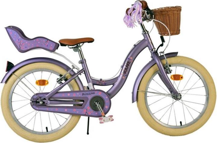 Image du produit Volare Blossom Kinderfiets - Meisjes - 18 inch - Paars - Twee Handremmen (31843) (18")