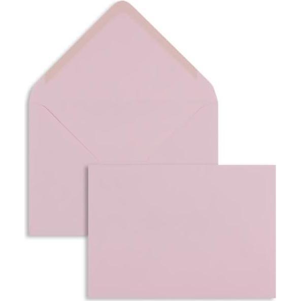 Blanke, Briefumschlag, Briefumschläge 125x175mm (DIN B6) 100g/qm gummiert VE=100 Stück pastellrosa (100 x)