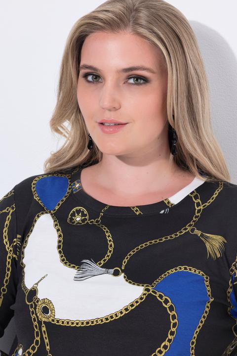 Produktbild Miamoda T-Shirt, A-Linie, Kettenmuster, 3/4-Ärmel (46)