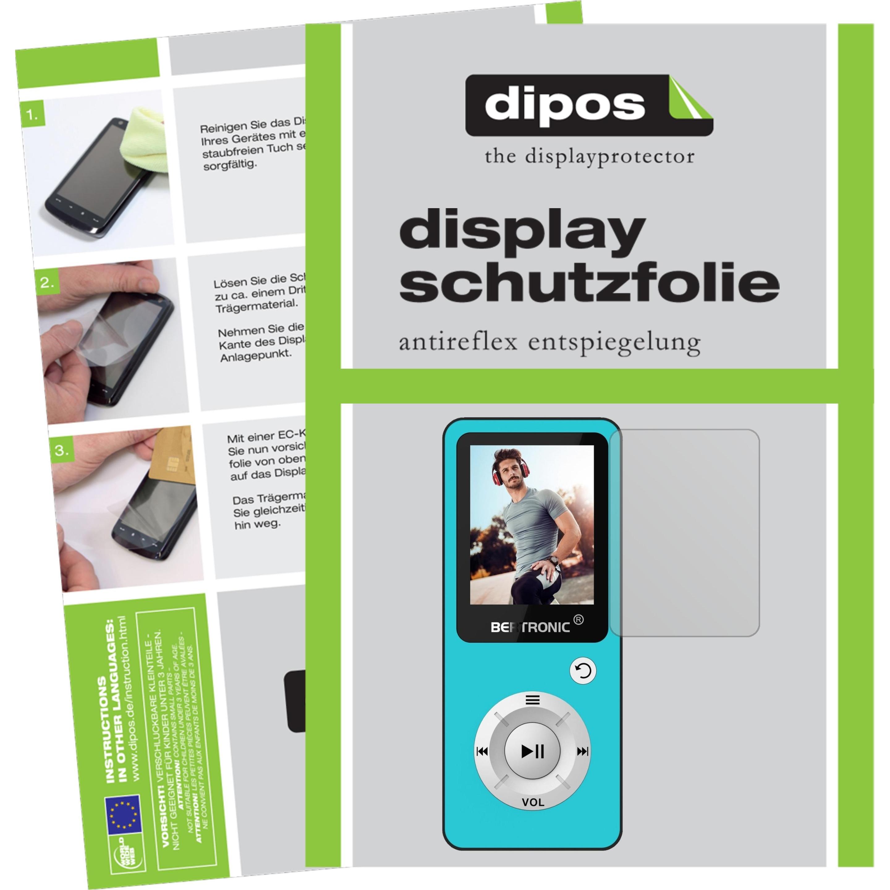 Dipos Displayschutzfolie Antireflex (Displayschutz, Bertronic BC04 Royal MP3-Player), Kameraschutz, Transparent
