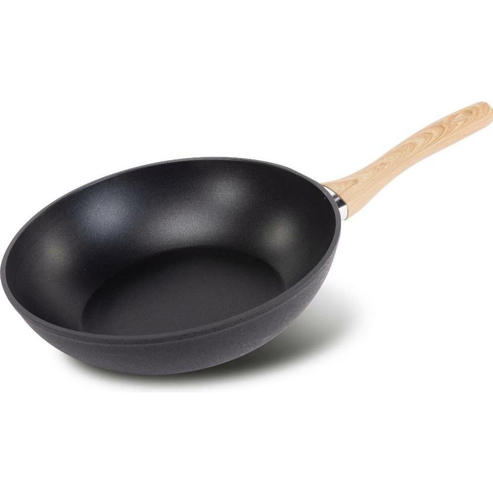 Lamart Natur LT1306 – Aluminum Wok Frying Pan 28 cm, Padella + Pentola