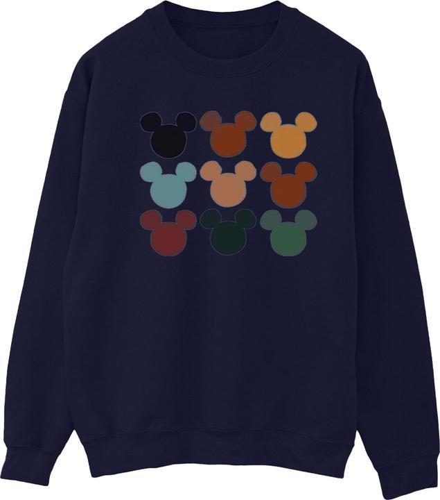 Actual product image Disney Womens/Ladies Mickey Mouse Heads Square Sweatshirt (M)