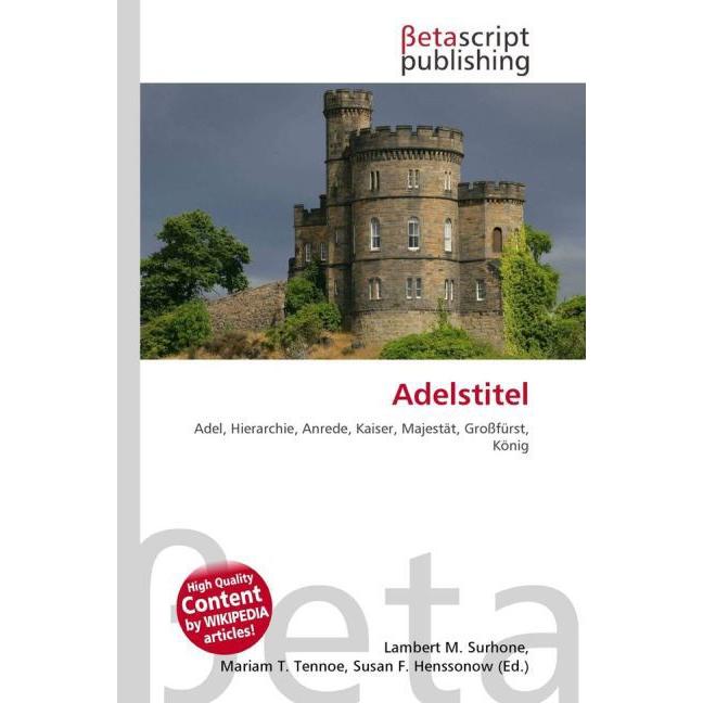 Adelstitel, Fachbücher