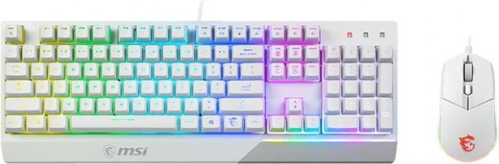 Image du produit MSI + souris / VIGOR GK30 COMBO White US (IT, Filaire)