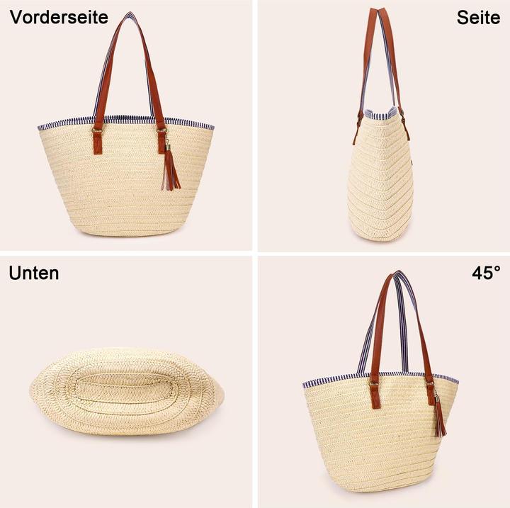 Produktbild Only-Bags.Store Straw Bags, Summer Beach Bag Straw