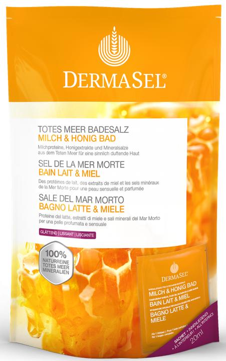 Produktbild DermaSel Badesalz Milch & Honig deutsch/französisch (Badepralinen)