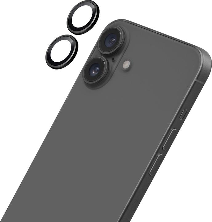 Immagine prodotto Laut Prime GLS Camera Ring Protector iPhone 16 / 16 Plus Nero (1 pz., Apple iPhone 16, Apple iPhone 16 Plus)