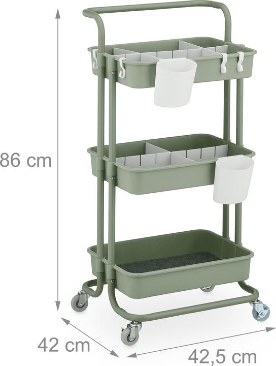 Image du produit Relaxdays Chariot à roulettes