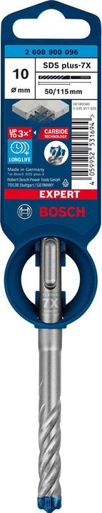 Actual product image Bosch Professional Zubehör Expert SDS plus-7X hammer drill, 10 x 50 x 115 mm (10 millimetres)