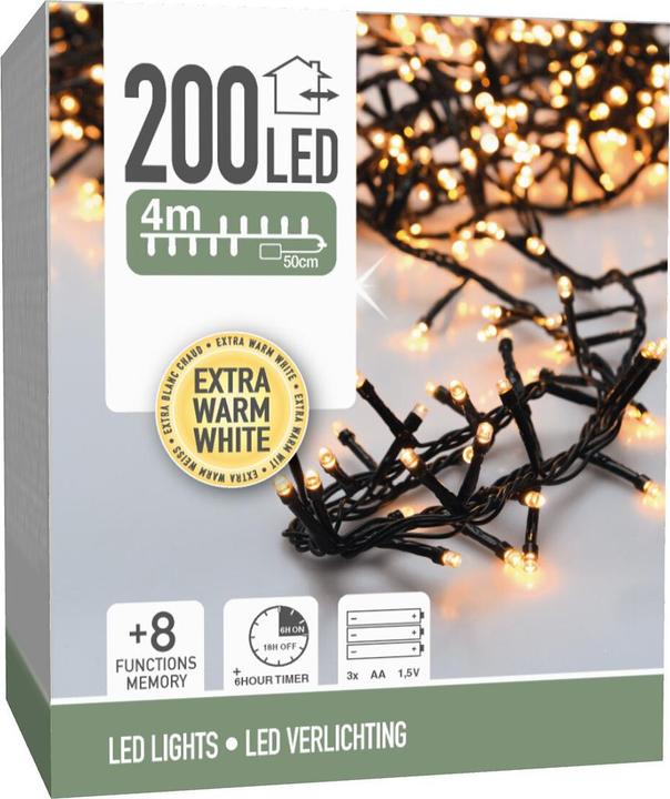 Actual product image Champ Snake LED-Lichterkette – 200 extra warmweisse LEDs (4 m)
