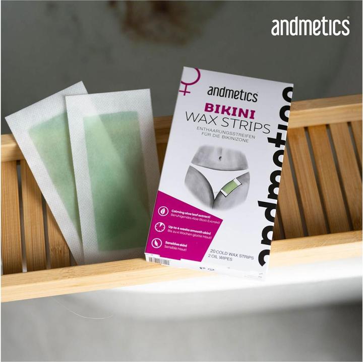 Immagine prodotto Andmetics Strisce di cera per bikini (20 x)