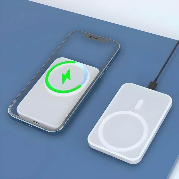 Image du produit Hermex Banque d'énergie magnétique Station de recharge sans fil PowerCharger Wireless (5000 mAh, 20 W)
