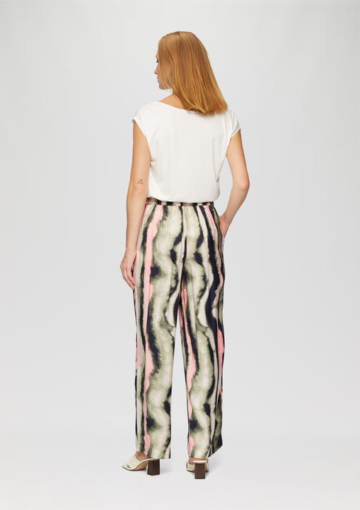 Actual product image S.Oliver Hose Wide-Leg-Hose aus schimmerndem Satin mit Strukturmuster (46)