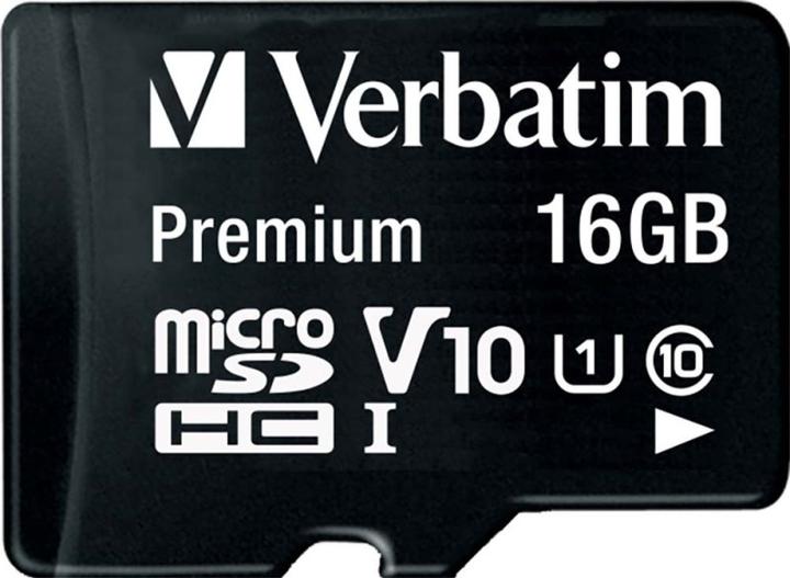 Produktbild Verbatim Premium (16 GB, microSDHC, U1, UHS-I)