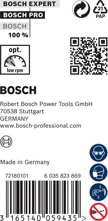 Produktbild Bosch Professional Zubehör PRO Wood HSS Installationsbohrer, 12 x 100 x 400 mm (8 mm)