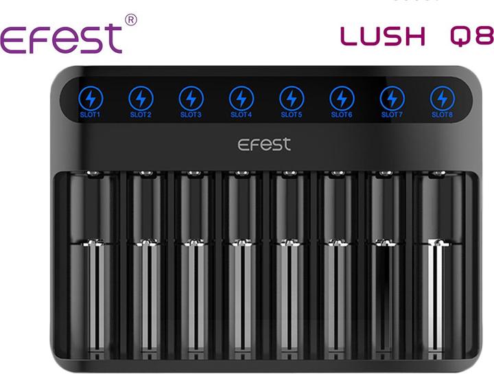 Produktbild Efest Ladegerät Lush Q8 für Lithium Ionen Akkus (Ladegerät ohne Akku)