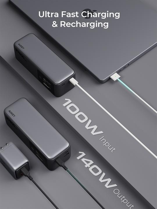 Produktbild Aukey SPARK MEGA - Powerbank (27600 mAh, 140 W, 102.12 Wh)