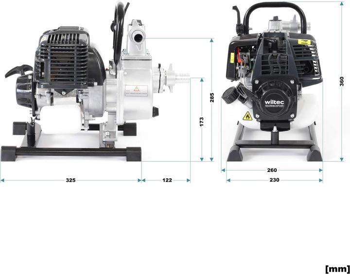 Produktbild Wiltec Benzin Wasserpumpe (Gartenpumpe)