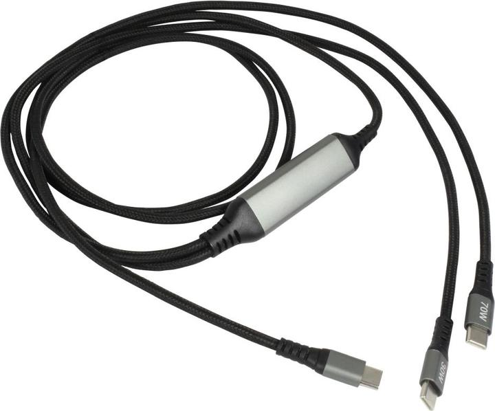 Productafbeelding Allnet Kabel USB, C(St) => 2x C(St), 3,0m, PD 100W max. "70W+30W" Charging Only, no DATA-FUNCTION (3 m, USB 3.1, 100 W)