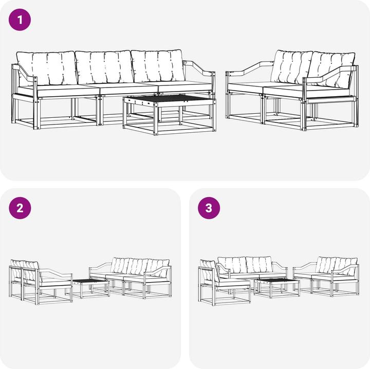 Produktbild vidaXL Outdoor-Sofa