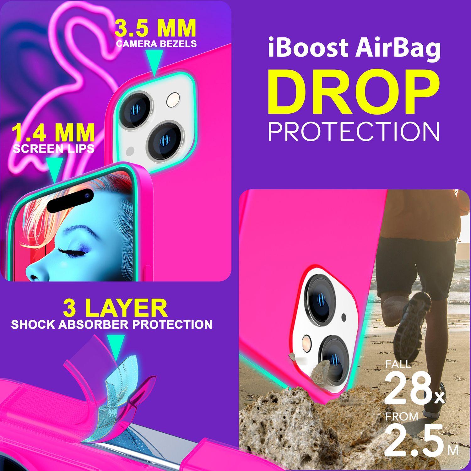 Thumbnail - Nalia Neon Silikon Hülle (Apple iPhone 15 Plus), Smartphone Hülle, Pink