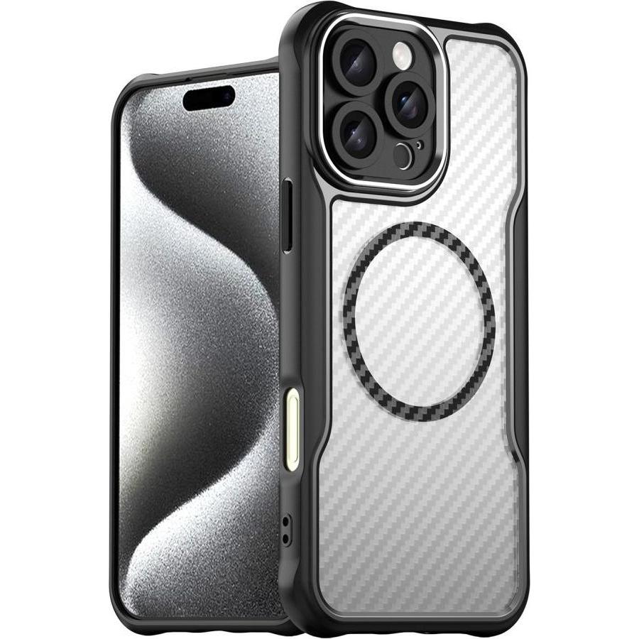 Hurtel Leading Series MagSafe Silicone Case for iPhone 16 Pro Max - Black (Apple iPhone 16 Pro Max), Smartphone Hülle, S...