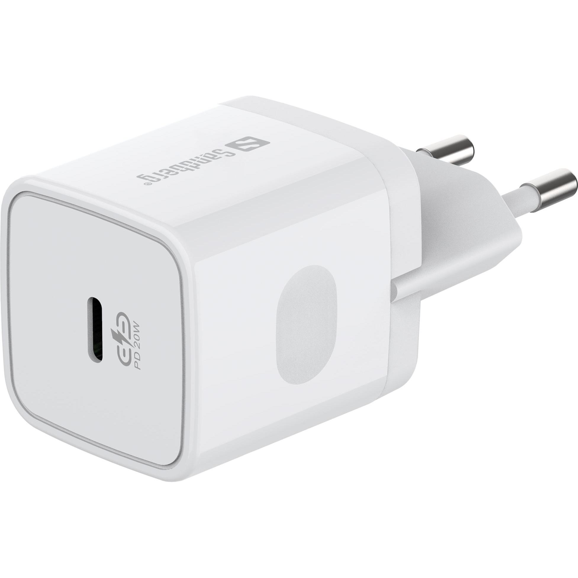 Thumbnail - Sandberg USB-C AC Charger PD20W SAVER (20 W), USB Ladegerät, Weiss