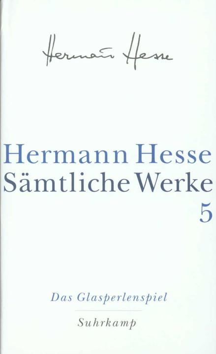 Produktbild Sämtliche Werke in 20 Bänden und einem Registerband 05. Das Glasperlenspiel (Deutsch, Hermann Hesse, 2001)