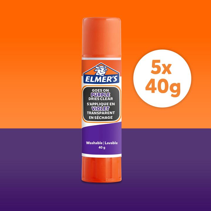 Actual product image Elmer's Glue stick set Disappearing 40 g à 5 pieces, violet