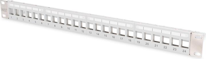 Digitus Modular Patch Panel geschirmt 24-port Blank 1HE Rack Mount Farbe Grau transp. Beschriftungsfeld
