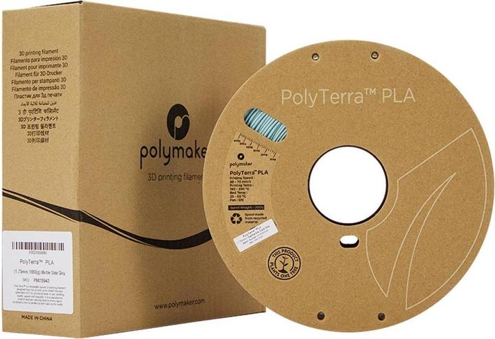Image du produit Polymaker PolyTerra (PLA, 1.75 mm, 1000 g, Gris)