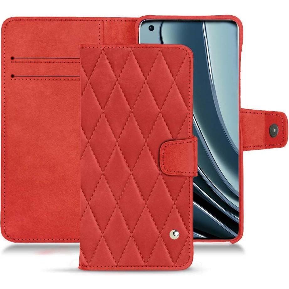 Noreve Lederschutzhülle Wallet (OnePlus 10 Pro), Smartphone Hülle, Rot