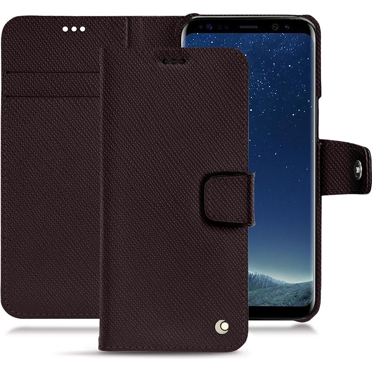 Noreve Lederschutzhülle horizontal (Samsung Galaxy S8+, Apple iPhone 7 Plus), Smartphone Hülle, Orange
