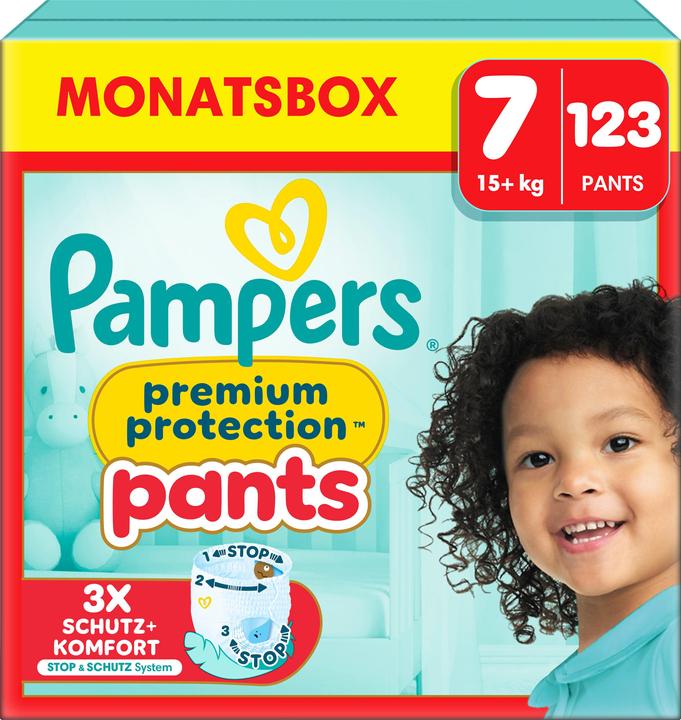 Pampers Premium Protection Pants (Taille 7, Pack mensuel, 123 pièce(s))