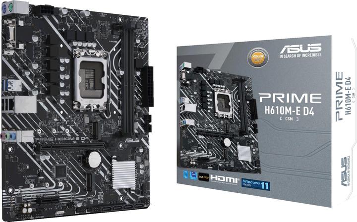 Image du produit ASUS PRIME H610M-E D4-CSM (LGA 1700, Intel H610, mATX)