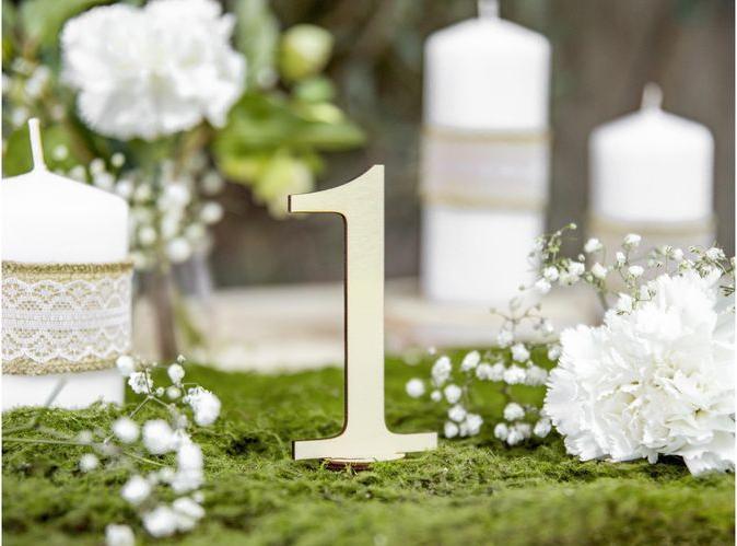 Produktbild Partydeco Tischkarte Nummern 10.5 cm, 10 Stück, Gold (10 Stk.)