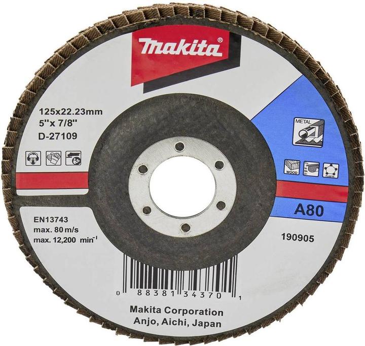 Produktbild Makita Fächerschleifscheibe 125 mm A8 (80)