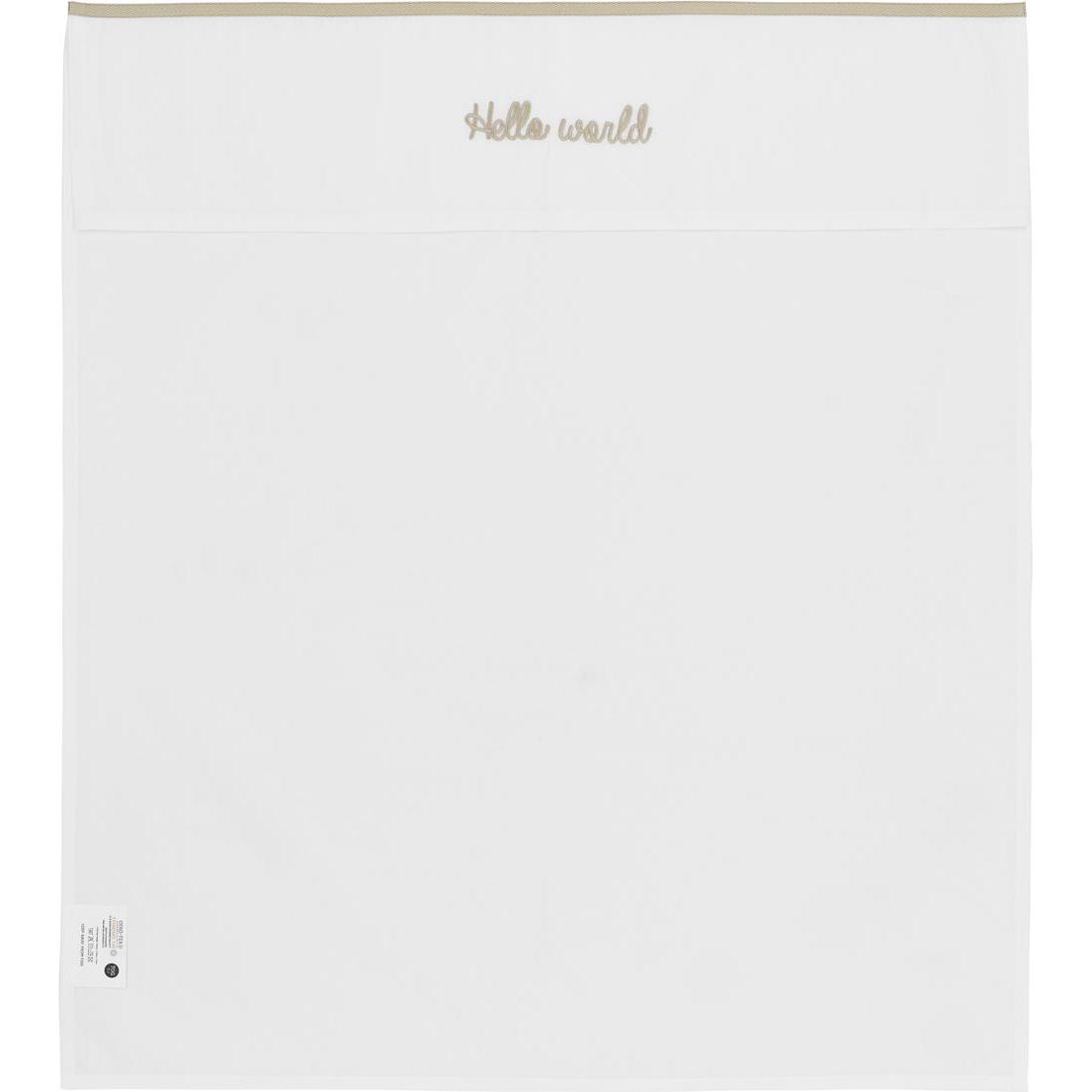 Meyco, Babyduvet, Bettlaken Hello World sand