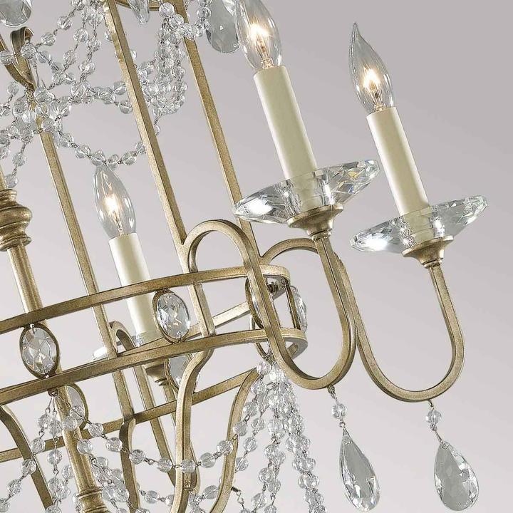 Actual product image Elstead Lighting Gianna chandelier E14 6-fold gold-plated silver (66.70 cm)