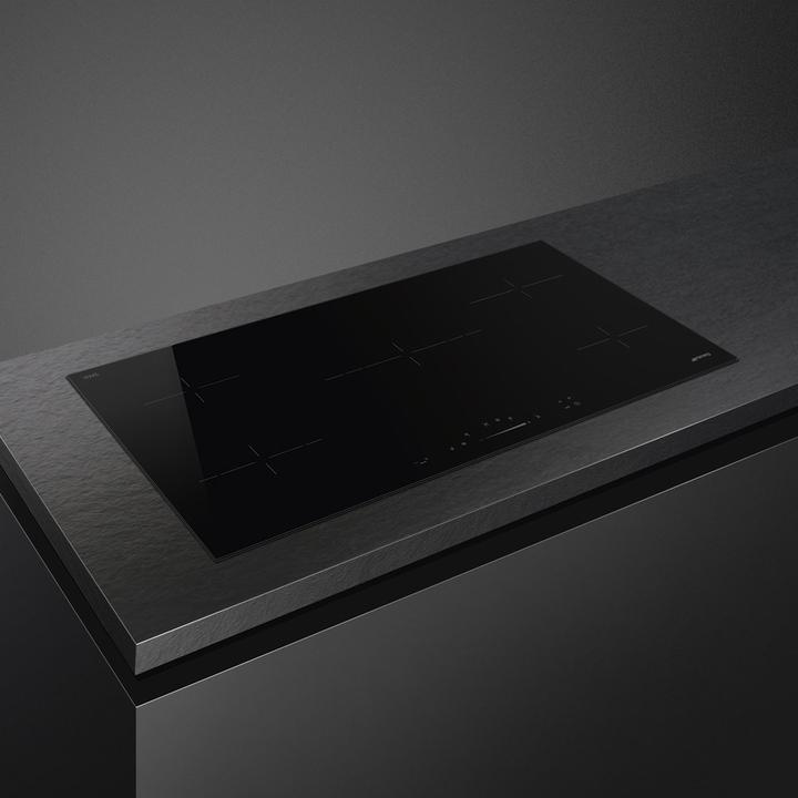 Actual product image Smeg Kookplaat Elektrisch Se495etd (90 cm, Glass ceramic hob)