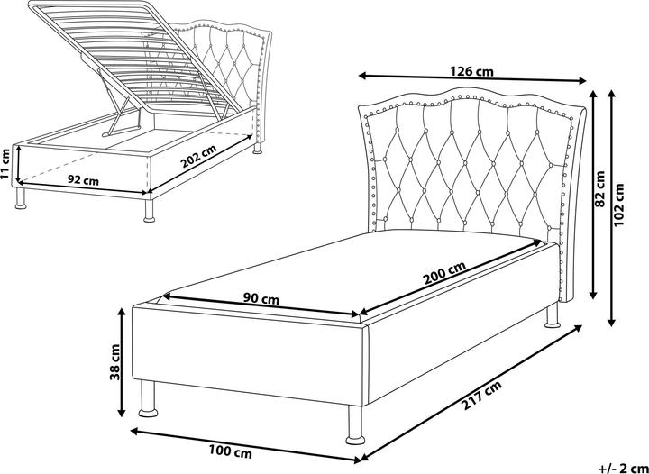 Actual product image Beliani Metz (90 x 200 cm)